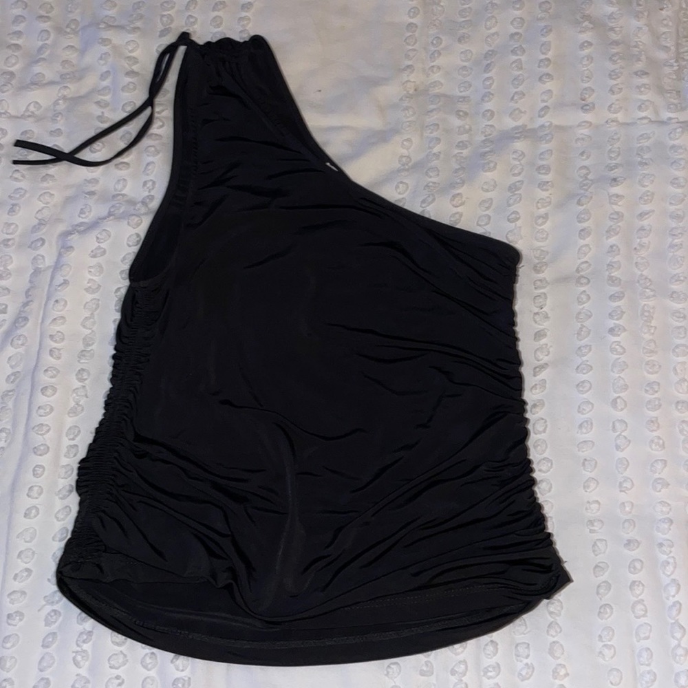 Free People one-shoulder black top